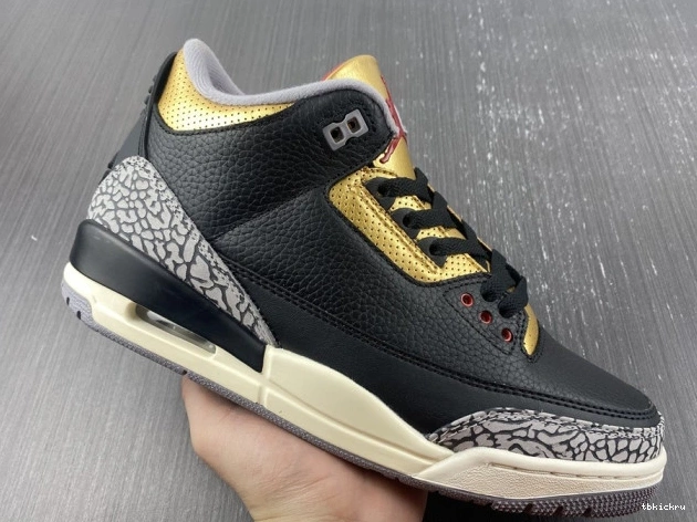 Reps TBK WMNS Black 3 Gold Jordan CK9246-067 Air 0719